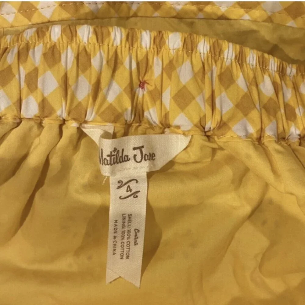 Matilda Jane 4Y Splendid Sunshine Yellow Eyelet Pinafore Dress